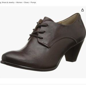 Frye Phoebe Oxford Pump Dark Brown Leather 9 M